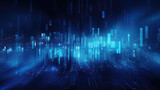 Fototapeta Przestrzenne - Digital dataframe blue background wallpaper