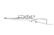 awp sniper weapon optical object one line art design
