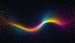 Wave of bright particles. Sound and music visualization created with generative ai	