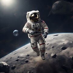 astronaut on the moon
