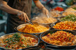 local street food in Thailand 