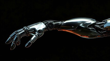 Poster - Futuristic Robotic Arm in Dynamic Poses. Generative ai