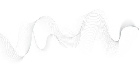 Abstract grey wavy lines Digital frequency track equalizer background. Curved wave smooth stripe seamless pattern. Wave lines created using blend tool. graphic design template banner business wave.