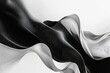 © Martin - Monochromatic Elegance with a Twist: Abstract Banner Showcasing Fluid, Liquid Shapes and Advanced Technology Dots