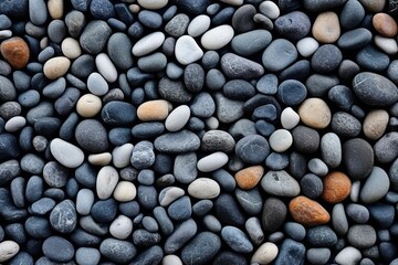 Wall Mural - Natural pebbles texture sea stones moody background