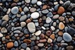 Natural pebbles texture sea stones moody background