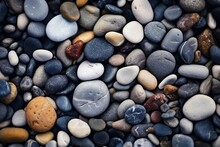 Natural Pebbles Texture Sea Stones Moody Background