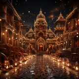 Fototapeta Londyn - A Beautiful Wallpaper of Hindu Temple