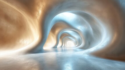 Poster -  a picture of a tunnel that looks like something out of a sci - fi