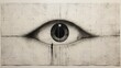 empty eye, minimalist russian avant - garde drawing, 16:9