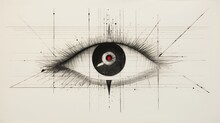 Empty Eye, Minimalist Russian Avant - Garde Drawing, 16:9