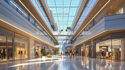 Wall Mural - Interior of a shopping mall