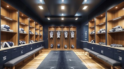 Wall Mural - Visual of a locker room