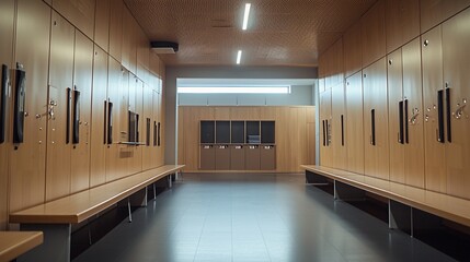 Wall Mural - Visual of a locker room