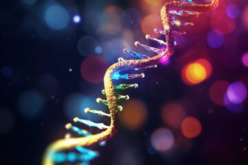 Poster - 3d dna structure illustration