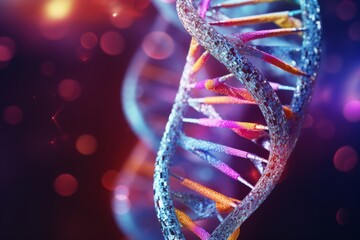 Poster - 3d dna structure illustration