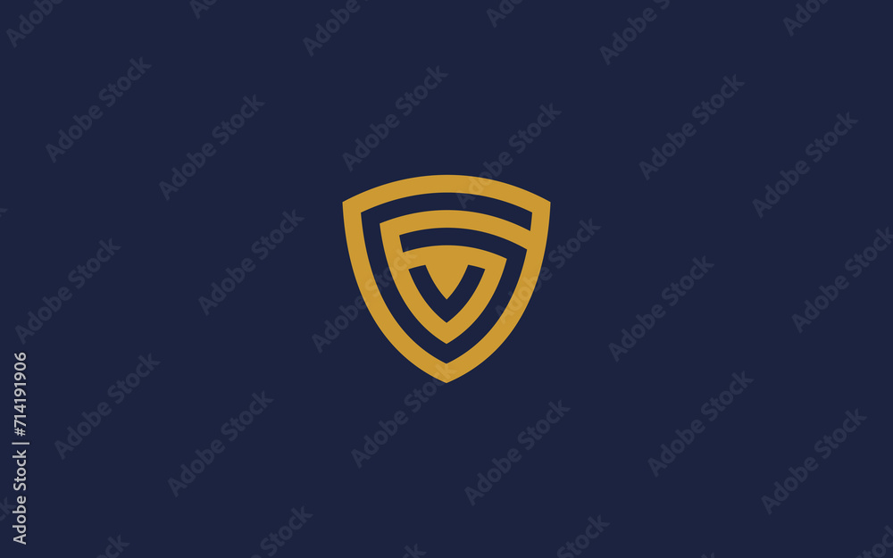 letter gv shield logo icon design vector design template inspiration ...