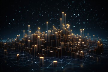Poster - Abstract futuristic data technology illustration.