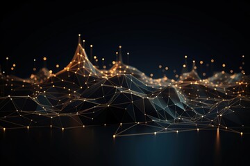 Poster - Abstract futuristic data technology illustration.