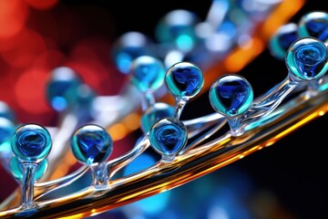 Poster - Molecular water drop DNA model and medical atoms