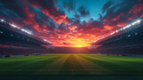 Fototapeta Sport - Soccer stadium field, soccer background