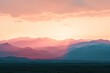 sunset with mountains