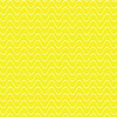 Poster - abstract seamless minimalistic yellow smooth wave line pattern vector.