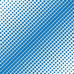 Poster - abstract seamless minimalistic blue diagonal rectangle halftone dot pattern.