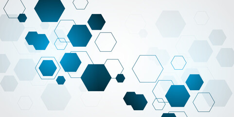 Hexagonal abstract technology background with light. Hexagonal gaming vector abstract tech background.	