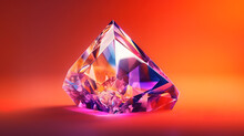 Shiny Gemstone Reflects Multi Ed Crystalline Elegance