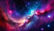 purple space nebula with stars suitable for background or cover