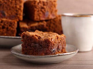 Sticker - Brownies with cherry, chocolate cake bars