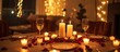 © The 2R Artificiality - Intimate Valentine's date with candlelit decor, perfect for a romantic proposal.