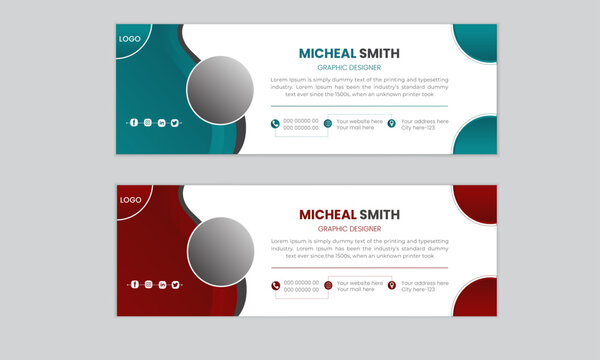 Modern creative business email signature template