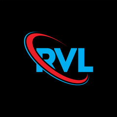 RVL logo. RVL letter. RVL letter logo design. Initials RVL logo linked with circle and uppercase monogram logo. RVL typography for technology, business and real estate brand.