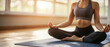 © Alienmonster Images - Mindful Meditative Practice: Young Woman Embracing Serenity in a Sunlit Yoga Pose