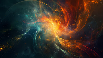 Abstract digital background blending ethereal elements with futuristic design