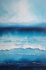 Poster - abstract sea oil painting background