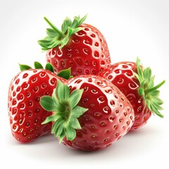 Wall Mural - strawberry isolated on white background