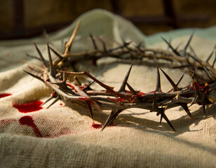 Canvas Print - Sacred Crown of Thorns: Symbol of Faith and Sacrifice in Christian Easter