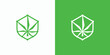 © ahmad - Vector logo design combination of marijuana leaf and technology shield.