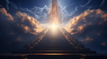 Beautiful Stairs Heaven Sky Cloud Background Image