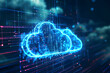 © Martin Lang - Connected Future: Futuristic Cloud Service Illustration - Generative AI