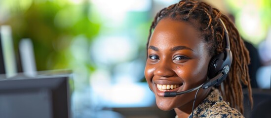 Poster - Online African sales advisor providing virtual communication solutions and customer service for e-commerce and call centers.