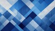 pretty abstract blue background with diamond squares and triangle shapes layered in classy artsy pattern cool dark and light colors and linen style texture material design