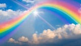 Fototapeta Tęcza - sky and rainbow background