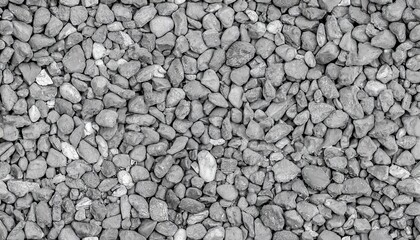 Wall Mural - panorama of gray gravel floor texture and background seamless