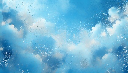 Wall Mural - abstract light blue particle painting background texture sky cloud backdrop