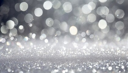 Wall Mural - white glitter and bokeh for a background