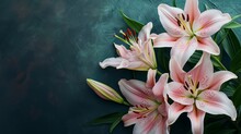 Lillies On A Background